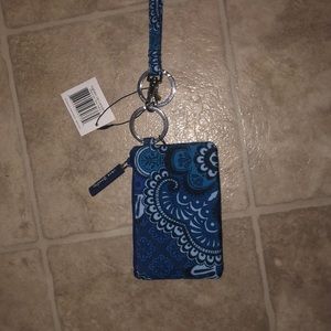 Blue Vera Bradley Wallet/ID with Lanyard